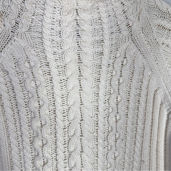 Club Monaco Simonya Cable-Knit Dress 100% Wool Size Small Neutral - Picture 7 of 13